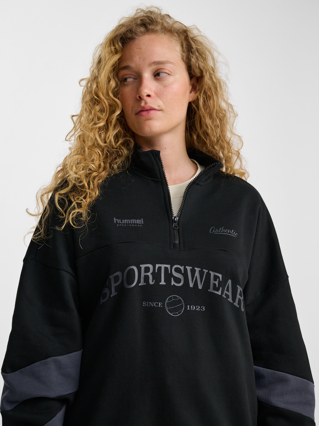 hmlOVERSIZED HALFZIP SW