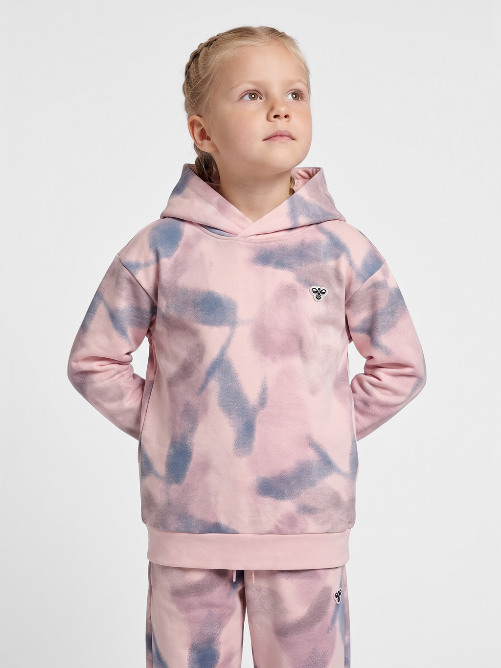 hmlJR LOOSE AOP HOODIE BEE