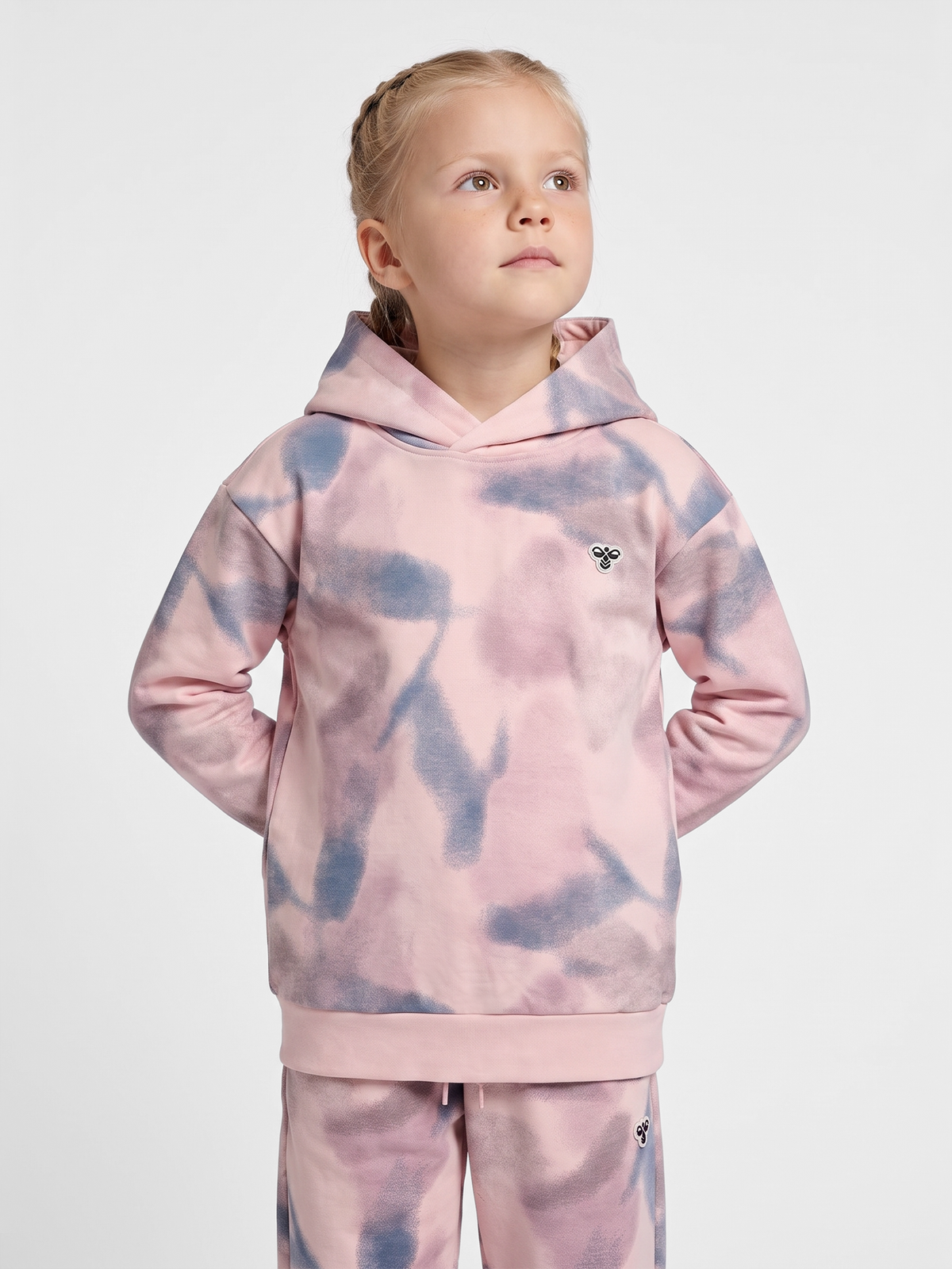 hmlJR LOOSE AOP HOODIE BEE