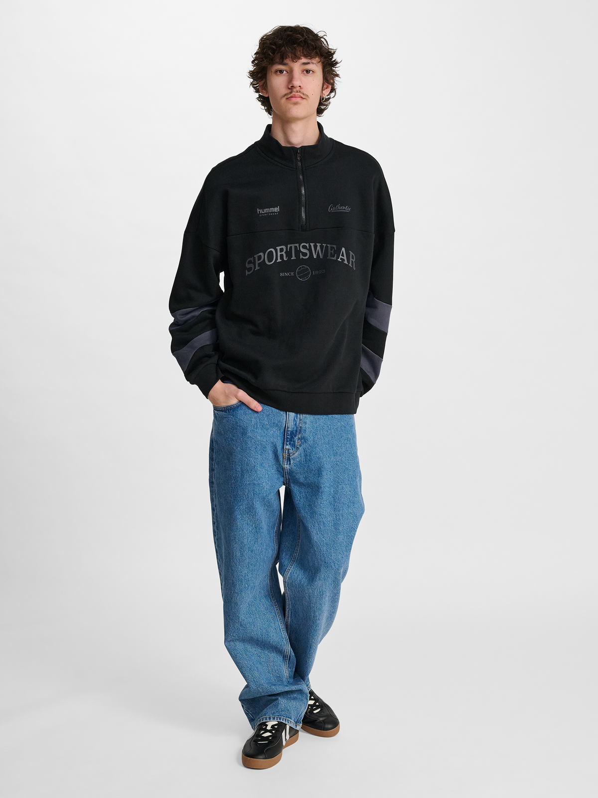 hmlOVERSIZED HALFZIP SW