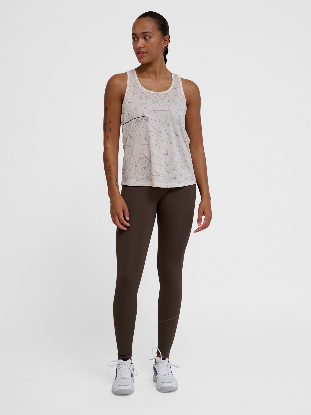 hmlCOURT AOP LIGHT WEIGHT TANKTOP W LIGHT GREY