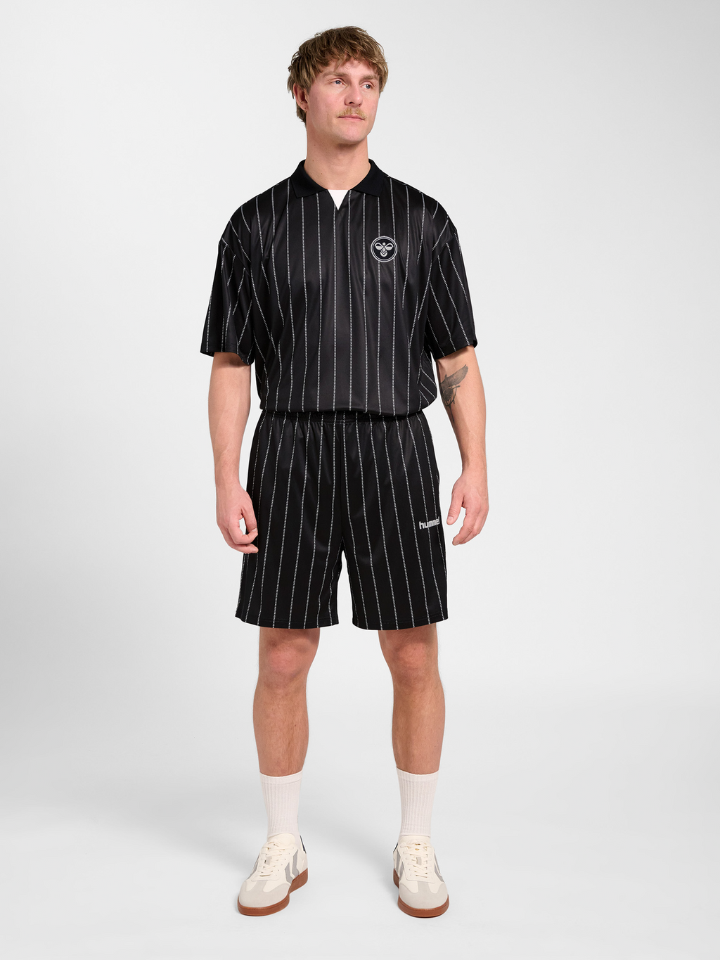 Chevron Pinstripe Polo Shirt
