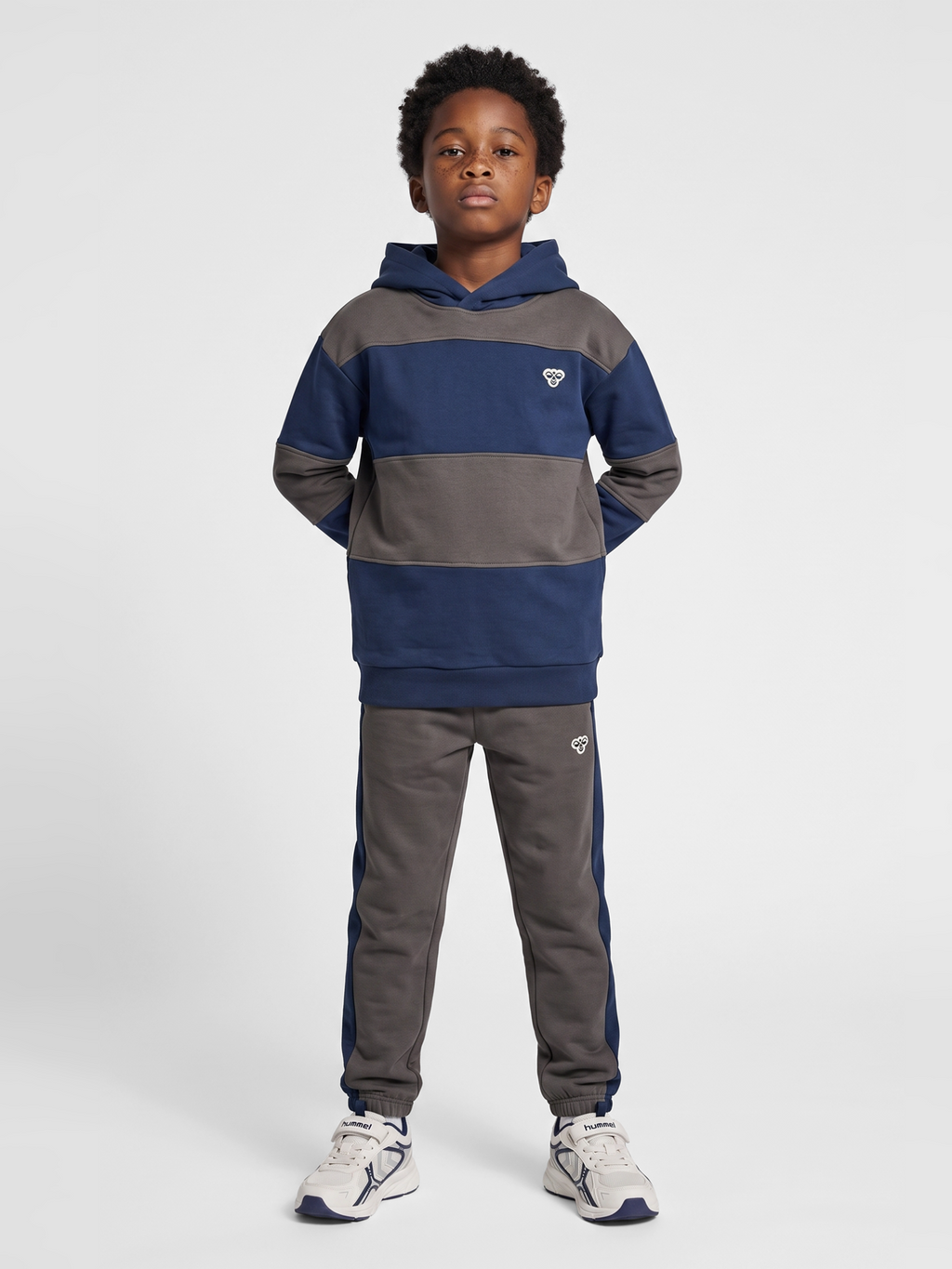 hmlJR LOOSE STRIPE HOODIE BEE
