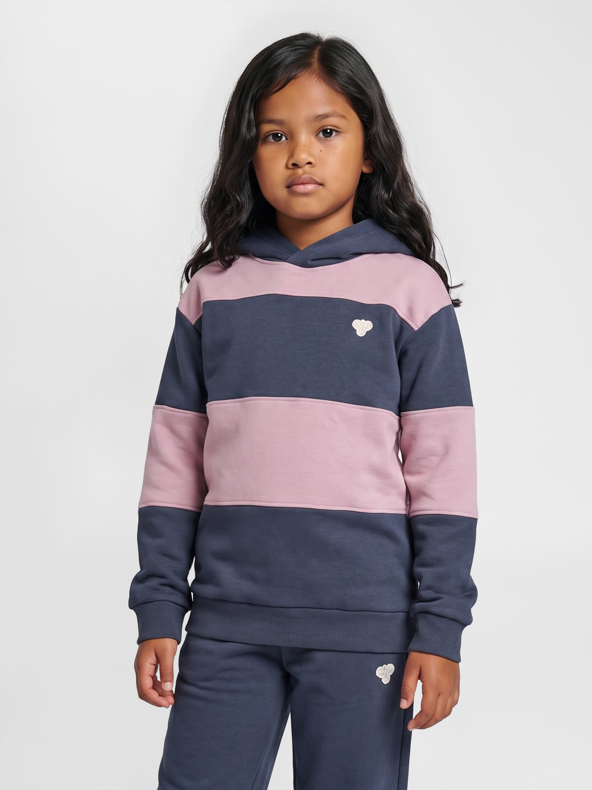 hmlJR LOOSE STRIPE HOODIE BEE