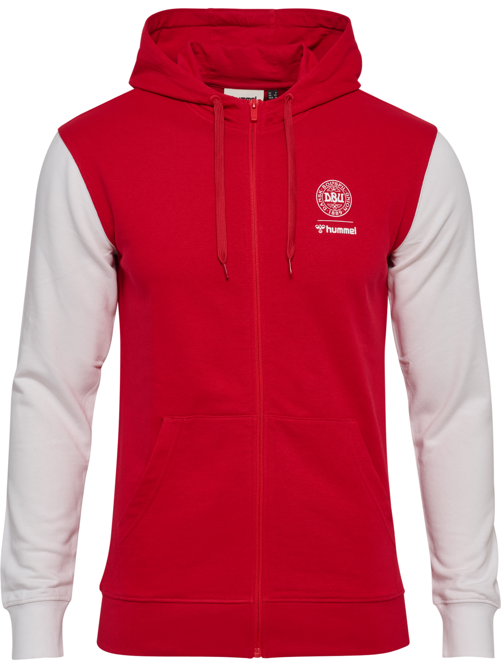 DBU 26 FAN RED-WHITE ZIP HOOD