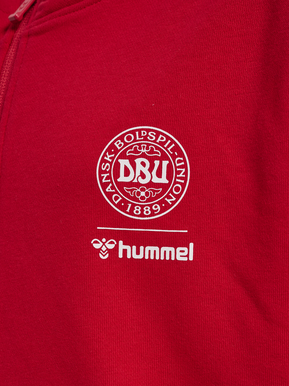 DBU 26 FAN RED-WHITE ZIP HOOD KIDS