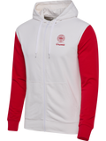 DBU 26 FAN RED-WHITE ZIP HOOD